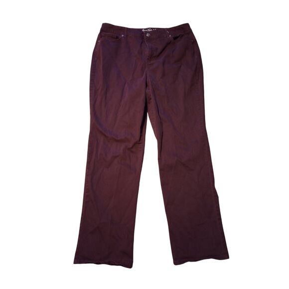 Gloria Vanderbilt Ladies size‎ 16 Rail Straight Burgundy Jeans EUC - Picture 1 of 3